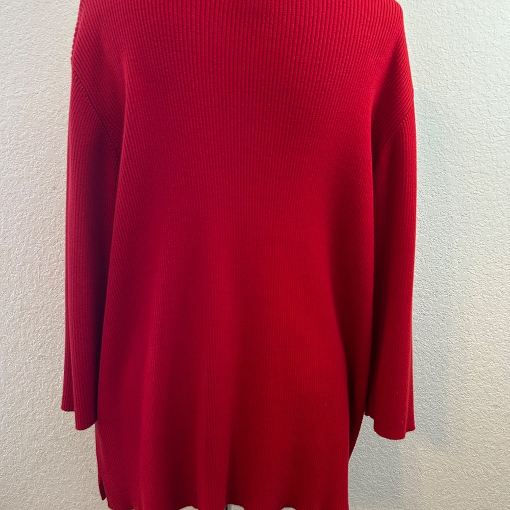 Women's Red Ralph Lauren Knit Sweater w/ 3/4 Sleeves‎ | Size XL - Picture 3 of 10